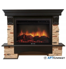 Портал Firelight Pietra 25S (камень сланец натуральный/шпон венге)
