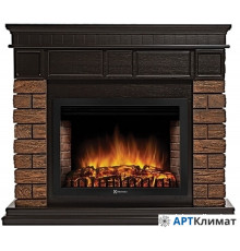Портал Firelight Bricks Wood 30 (камень темный, шпон венге)