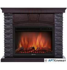 Портал Firelight Porto 30 (камень черный/шпон венге)