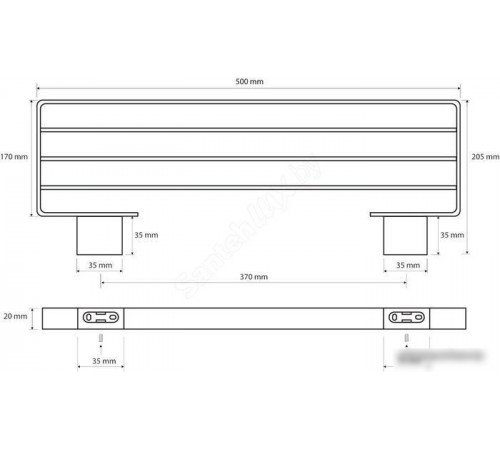 Полка для полотенца Bemeta 135002180 (черный)