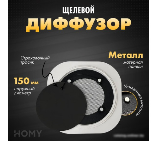 Вентиляционная решетка HOMY Air Круглый AIR010 d150 (белый)