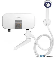 Проточный электрический водонагреватель кран+душ Midea Infinity MIWH-3500C