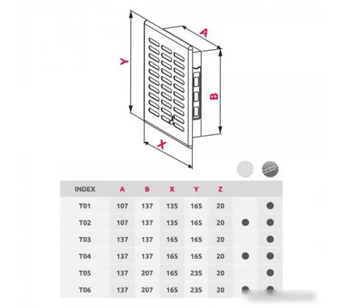 Вентиляционная решетка Awenta Eko T03BR 16.5x16.5 (коричневый) Вентиляционная решетка Awenta Eko T03BR 16.5x16.5 (коричневый)