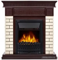Портал Firelight Bricks Classic (камень бежевый/шпон темный дуб)